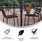 Flash Furniture 23.5 in L, 23.5 in W, 43.5 in H, Aluminum, Plastic, Stainless Steel Top, Black TLH-059B-BK-GG - alternate 8